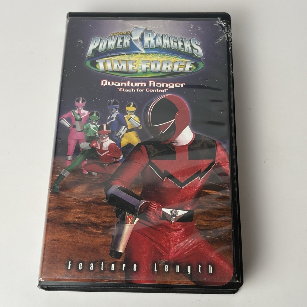 Power Rangers Time Force Quantum Ranger Clash For Control VHS Tested Working